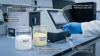 Precision Analysis of MCC and Resistant Dextrin in a Quality Control Lab