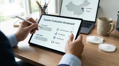 Supplier evaluation scorecard for resistant dextrin procurement